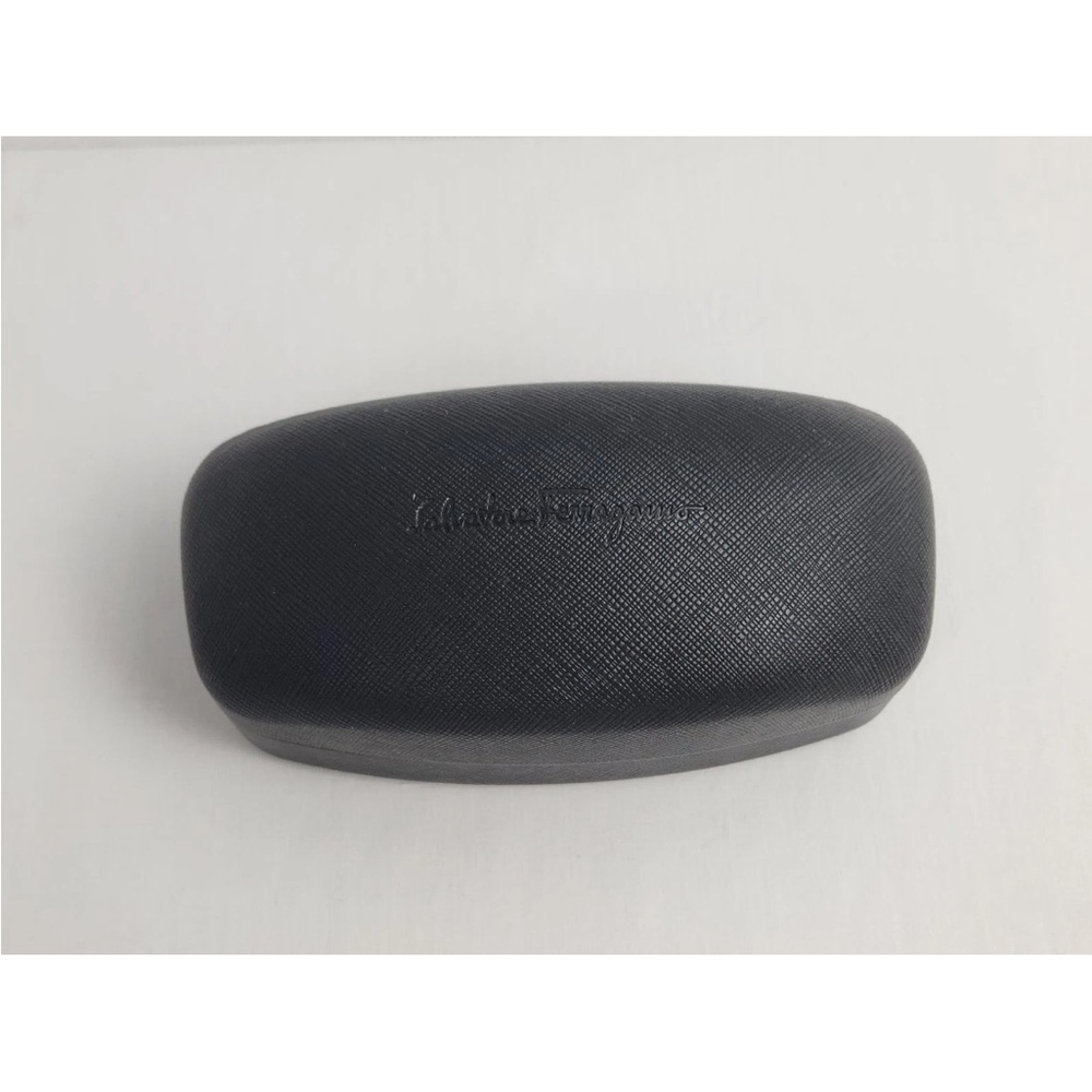 Salvatore Ferragamo Black Eyewear Case with microfiber cleaning cloth